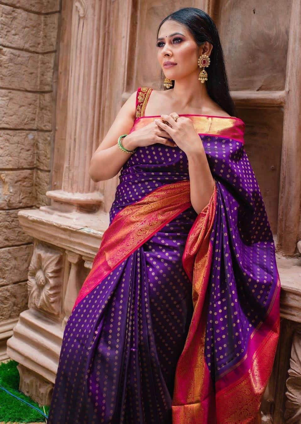 Precious Dark Pink Soft Banarasi Silk Saree With Ideal Blouse Piece