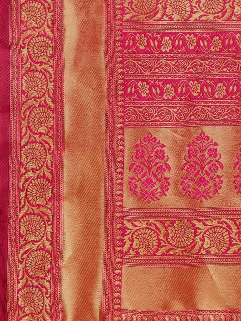 Traditional Lichi Silk Saree with Rich Zari