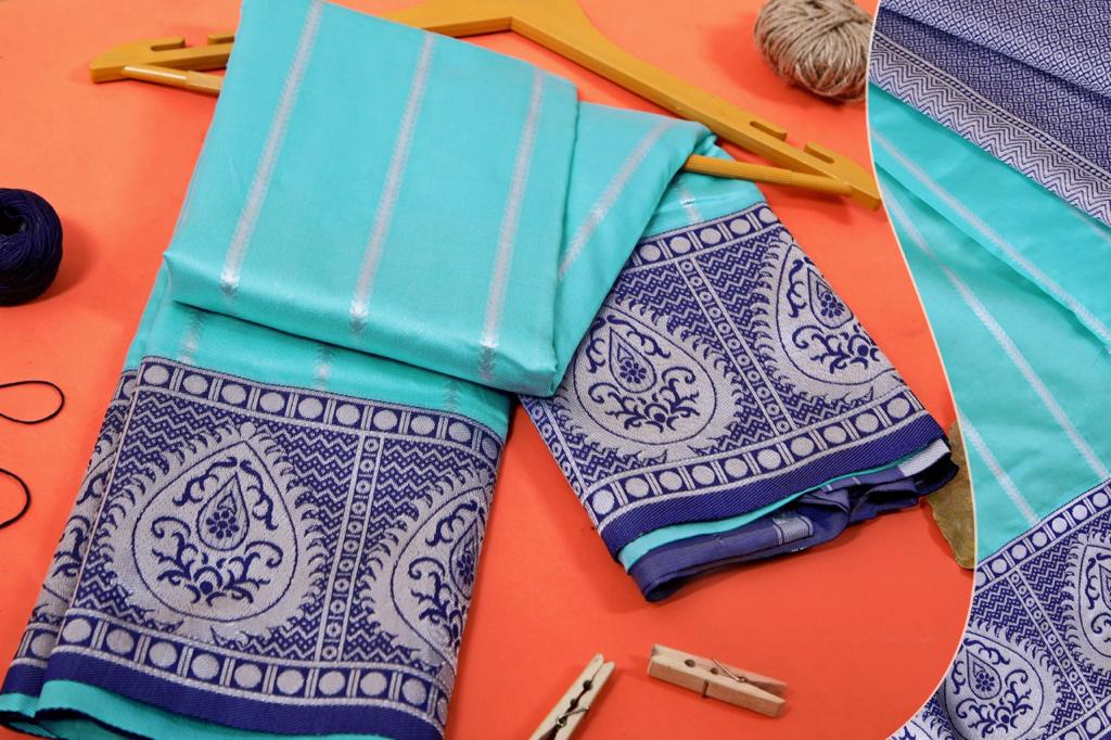 Luxury Silk Saree with Lichi Fabric & Exquisite Zari Art