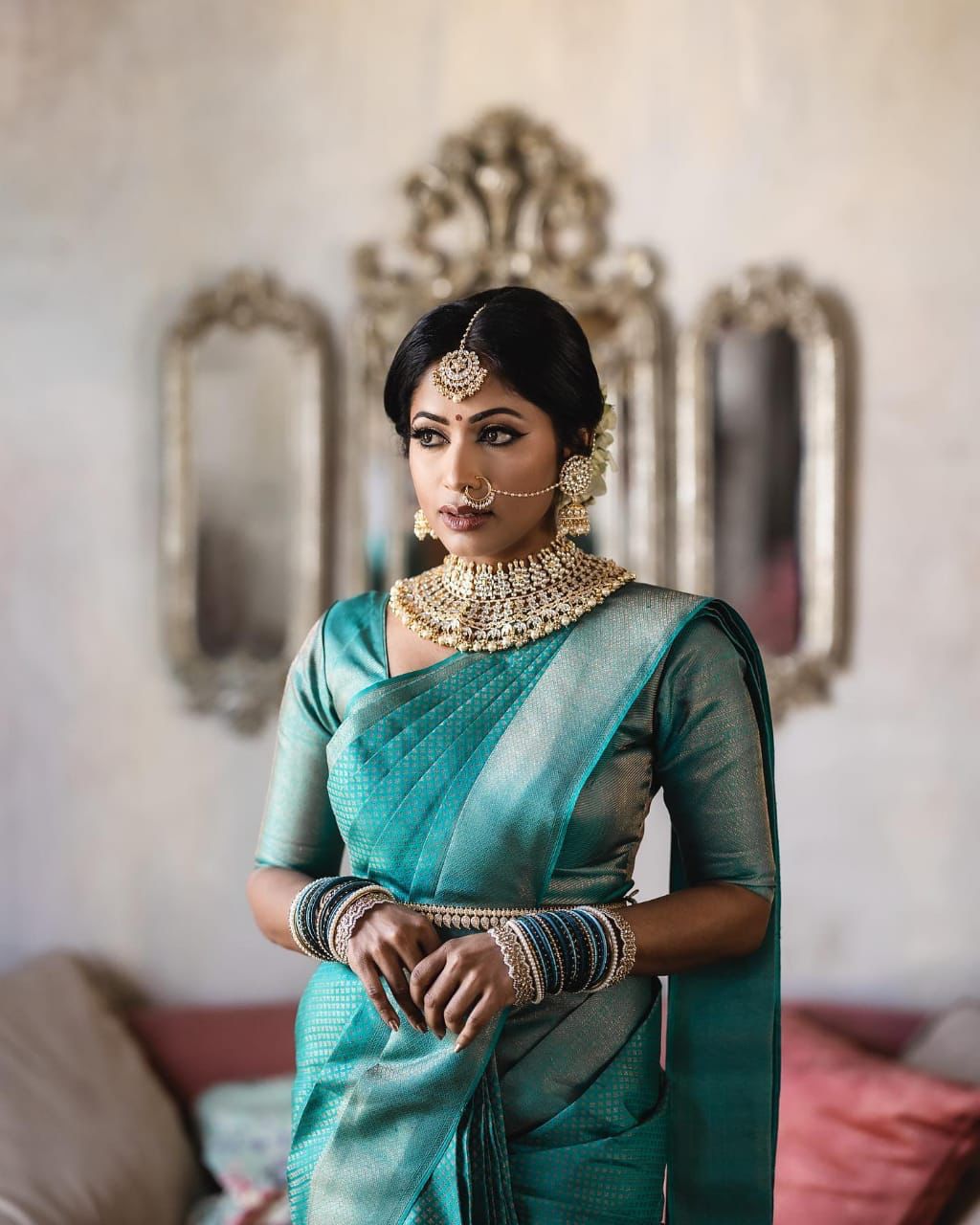 Phenomenal Firozi Soft Silk Saree With Preferable Blouse Piece