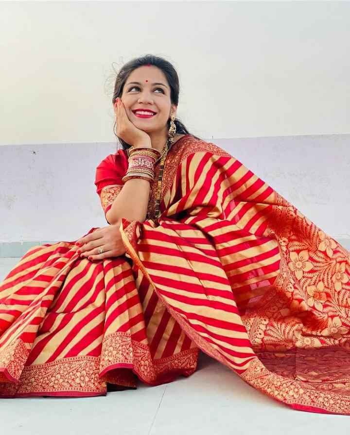 Wedding Special Lichi Silk Saree with Heavy Zari Work