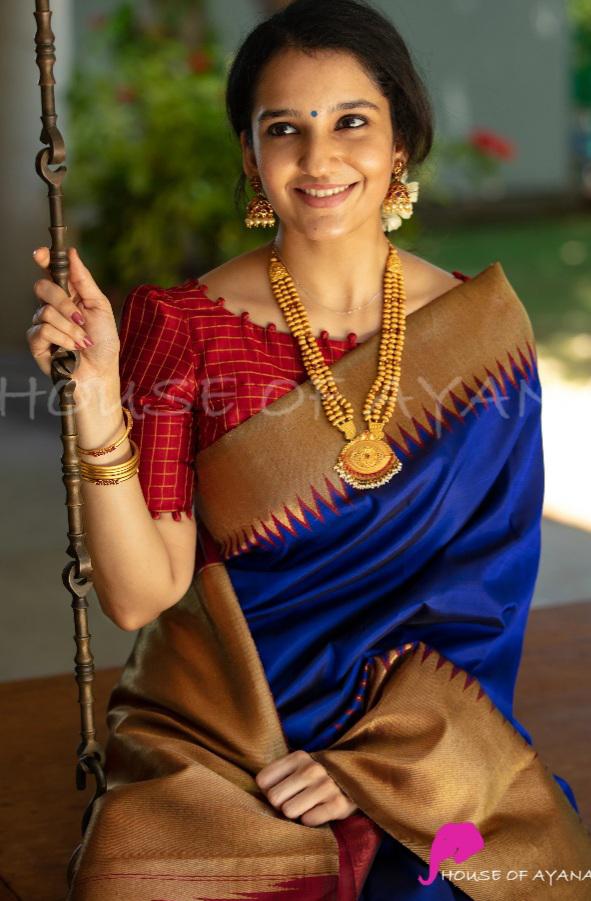 Festival Special Lichi Silk Saree with Royal Zari Border