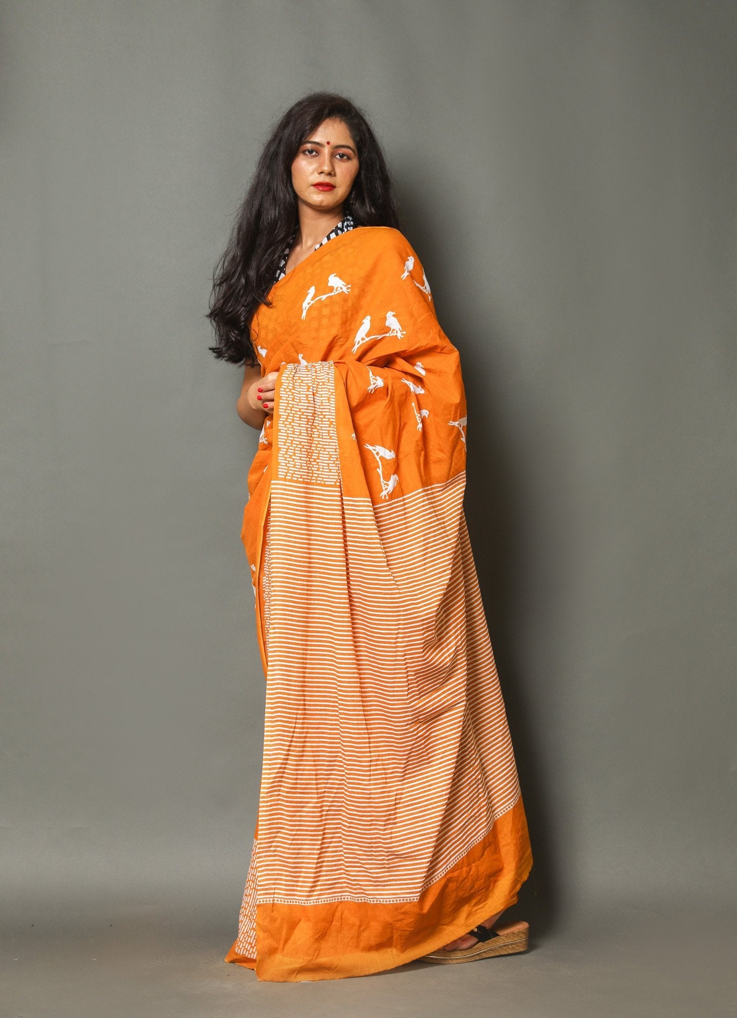 Designer Banarasi Silk Saree with Heavy Brocade Work Dark Yellow