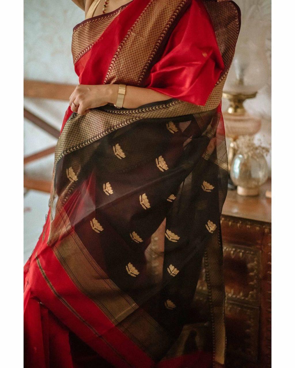 Banarasi Soft Silk Saree – Luxurious &amp; Lightweight Red Saree