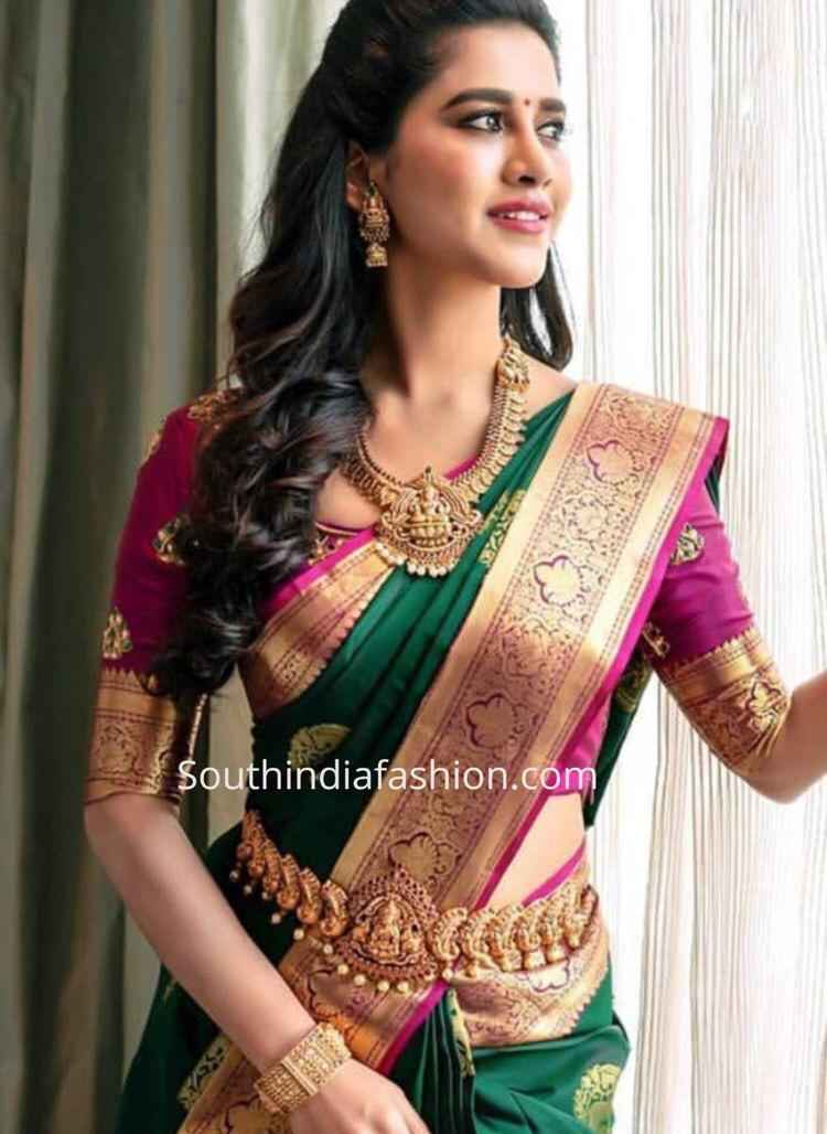 Designer Lichi Silk Saree with Exquisite Zari Detailing
