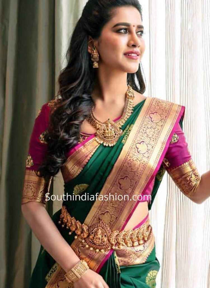 Designer Lichi Silk Saree with Exquisite Zari Detailing