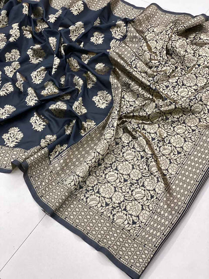 Bridal Lichi Silk Saree with Stunning Zari Embellishments