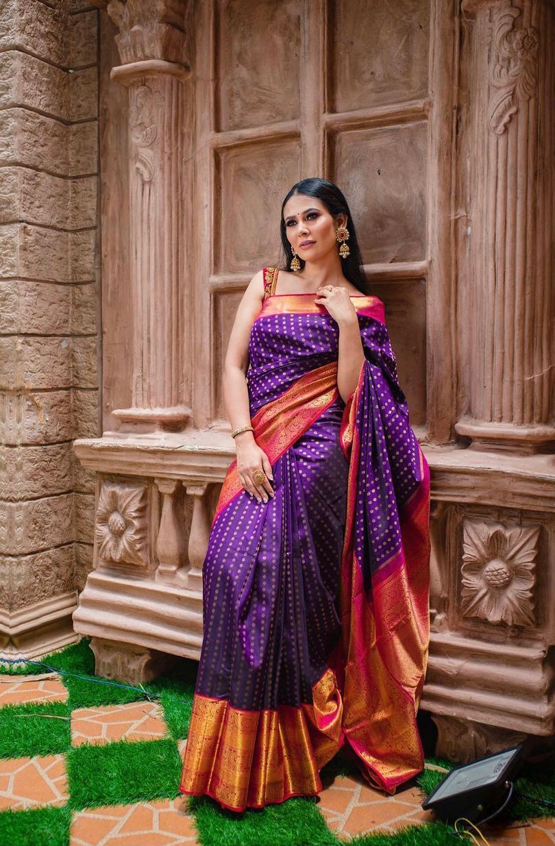 Precious Dark Pink Soft Banarasi Silk Saree With Ideal Blouse Piece