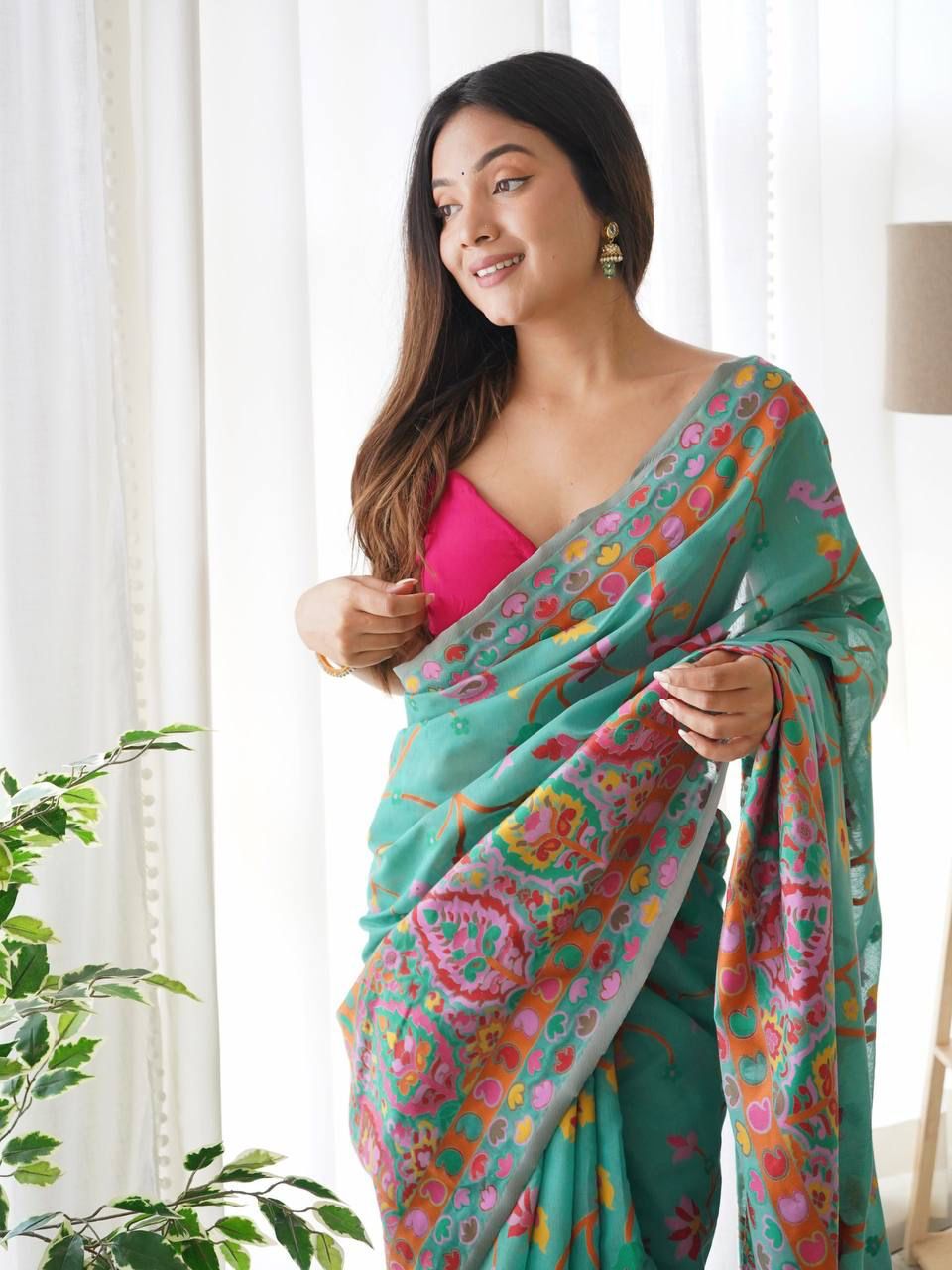 Banarasi Silk Saree Printed– Rich Fabric, Royal Look Rama Saree