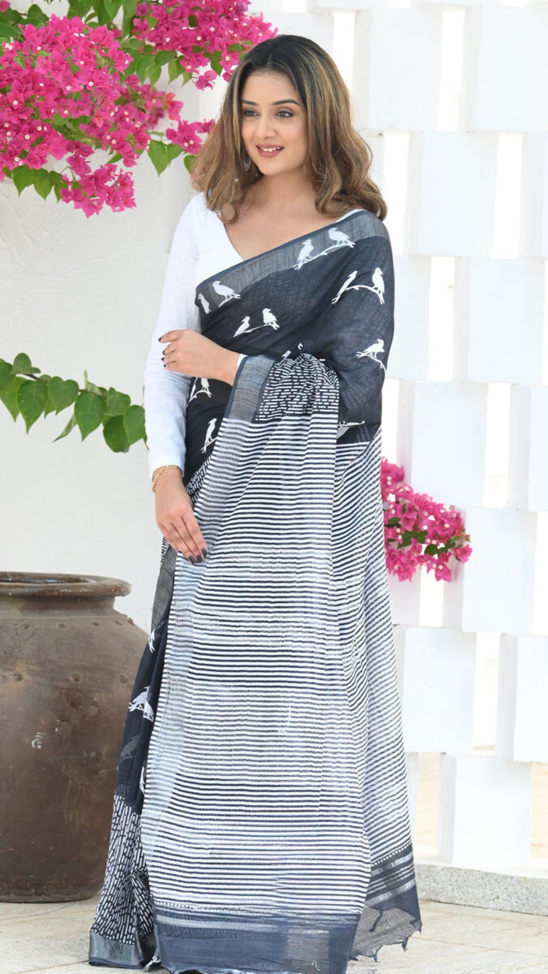 Designer Banarasi Silk Saree with Heavy Brocade Work Black