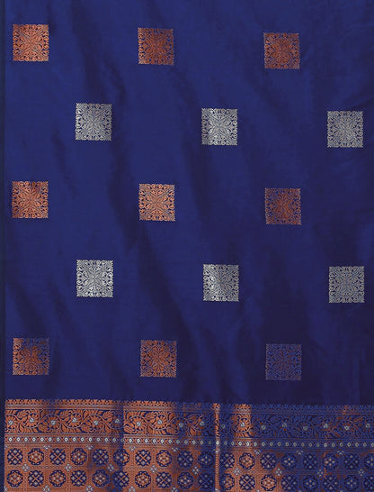 Ethnic Banarasi Saree – Handwoven Soft Silk Fabric Blue