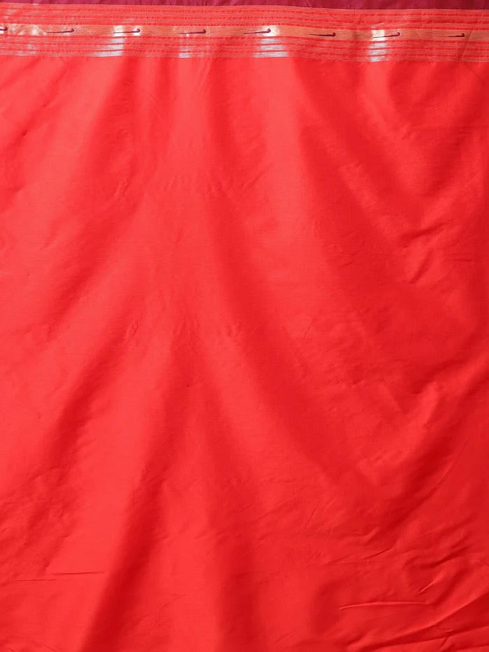 Authentic Banarasi Saree in Soft Silk Fabric Weaving Red Saree