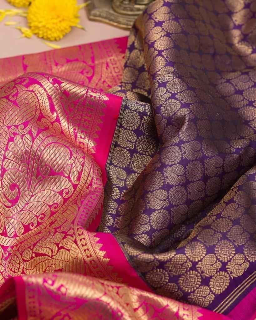 Premium Lichi Silk Saree with Designer Zari Work