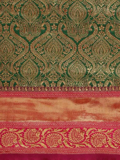 Traditional Lichi Silk Saree with Rich Zari