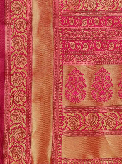 Traditional Lichi Silk Saree with Rich Zari