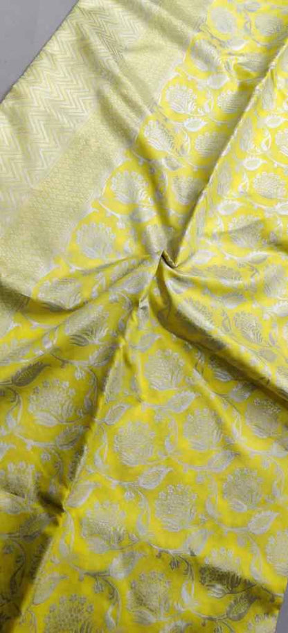 Latest Lichi Silk Saree with Golden Zari Weaving