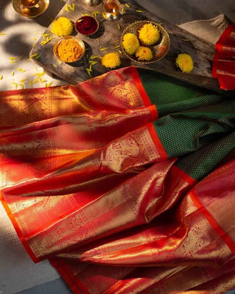 Elegant Lichi Silk Saree with Exclusive Blouse