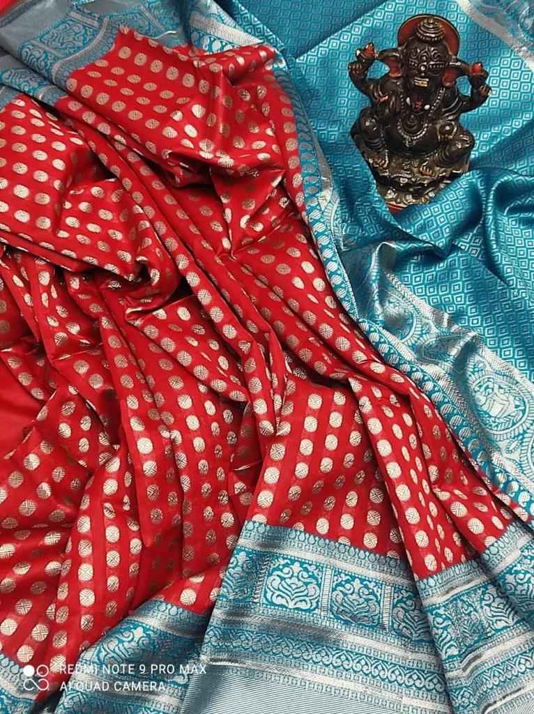 Designer Wear Lichi Silk Saree with Luxurious Zari Finish