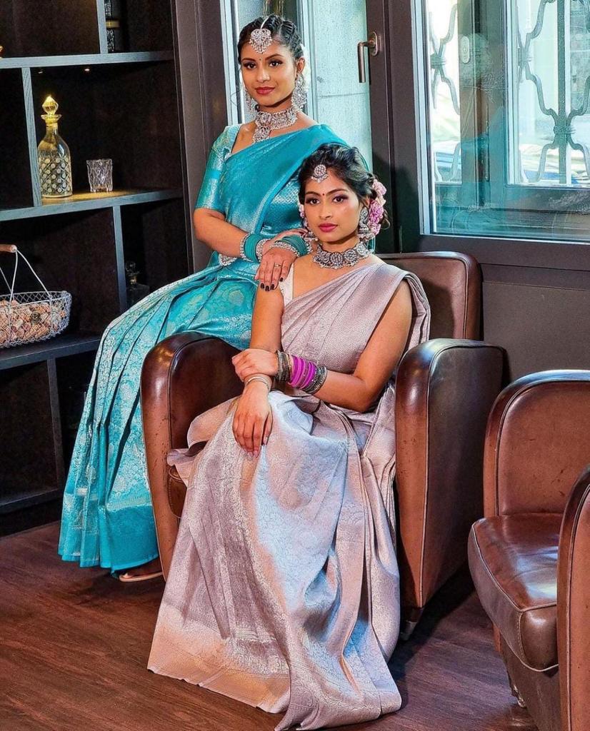 Grand Occasion Lichi Silk Saree with Fancy Zari Art