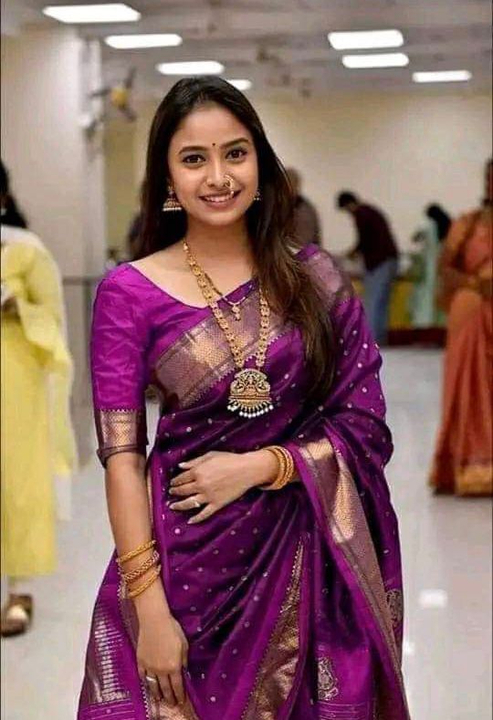 Elegant Saree with Rich Lichi Silk &amp; Designer Zari Work Wine