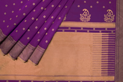 Elegant Saree with Rich Lichi Silk &amp; Designer Zari Work Wine