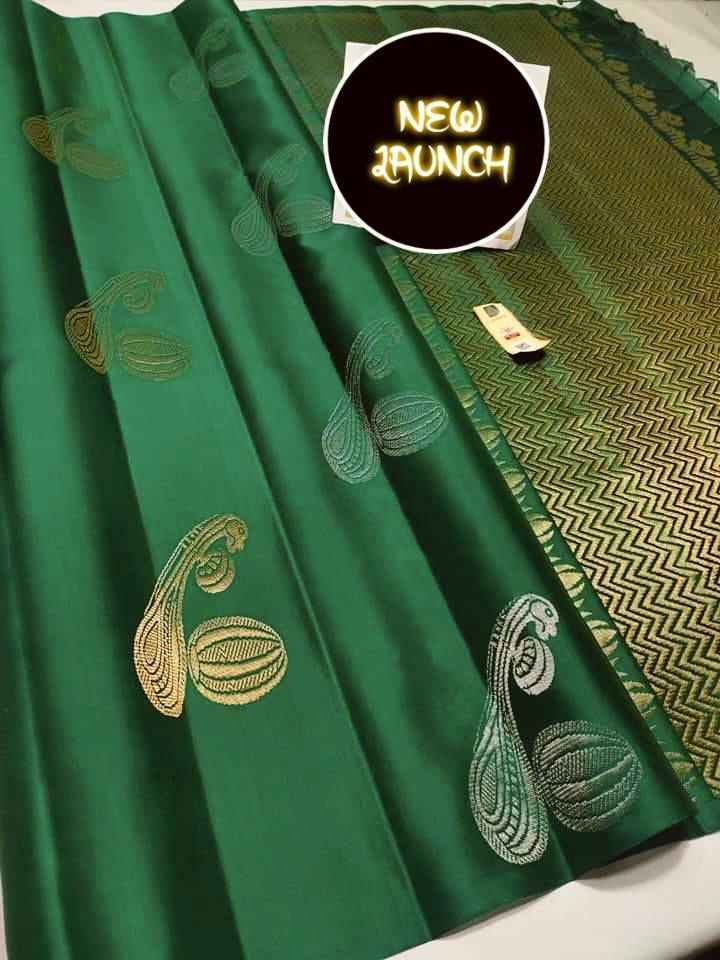 Traditional Ethnic Lichi Silk Saree with Zari Design