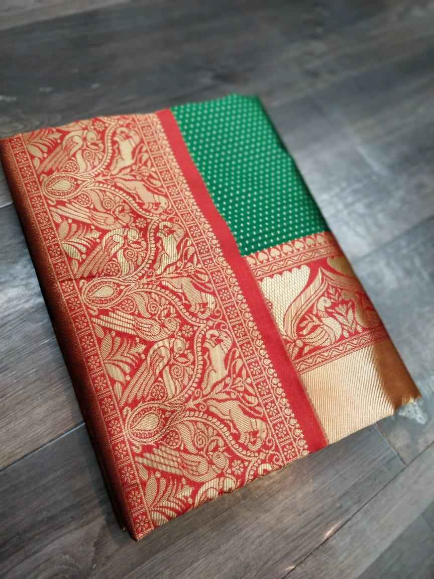 Elegant Lichi Silk Saree with Exclusive Blouse