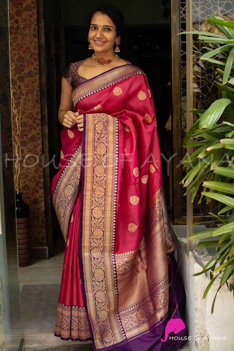 Charming Party Wear Lichi Silk Saree with Stylish Zari Work