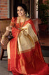 Elegant Wedding Lichi Silk Saree with Zari Woven Design