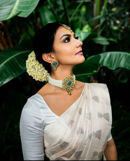 Bridal Special Lichi Silk Saree with Royal Zari