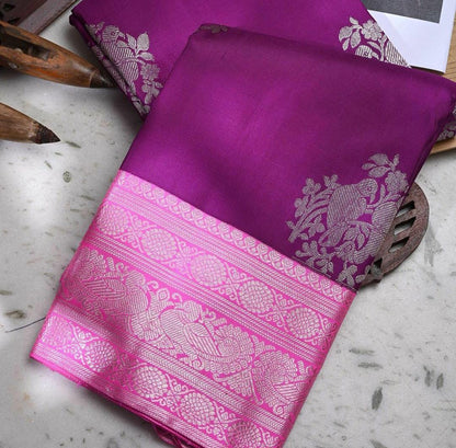 Exquisite Lichi Silk Saree with Stylish Zari Detailing