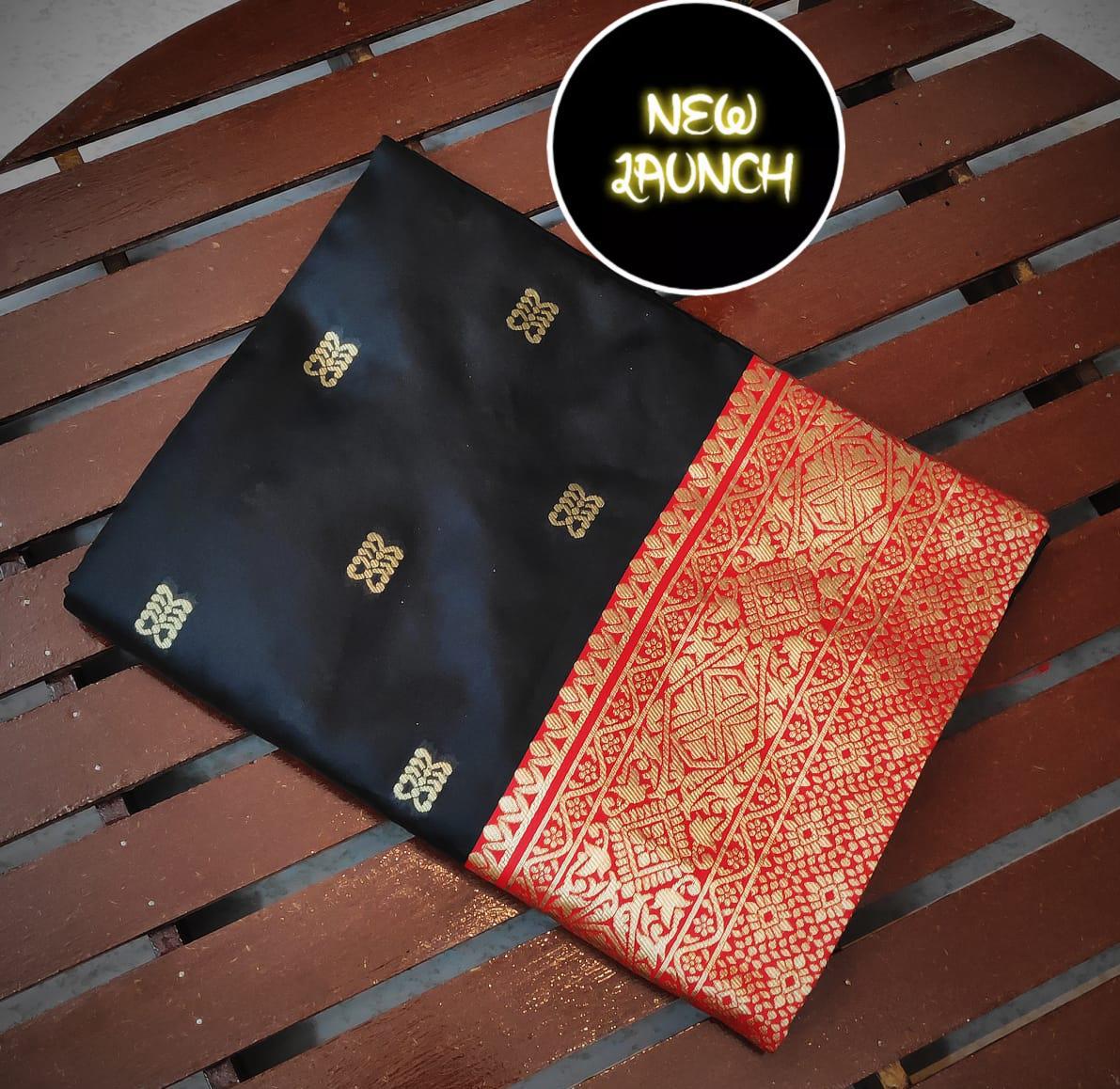 Grand Lichi Silk Saree with Heavy Zari
