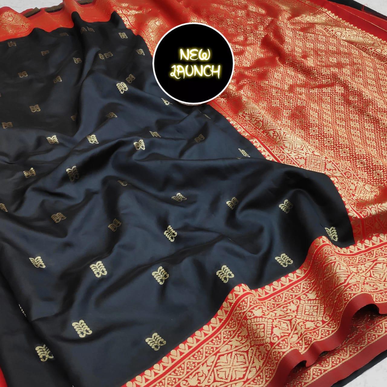 Grand Lichi Silk Saree with Heavy Zari