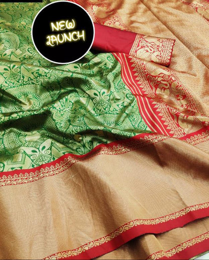 Pure Elegance Lichi Silk Saree with Zari Pattern