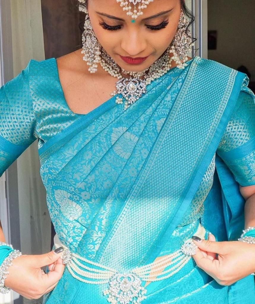 Grand Occasion Lichi Silk Saree with Fancy Zari Art