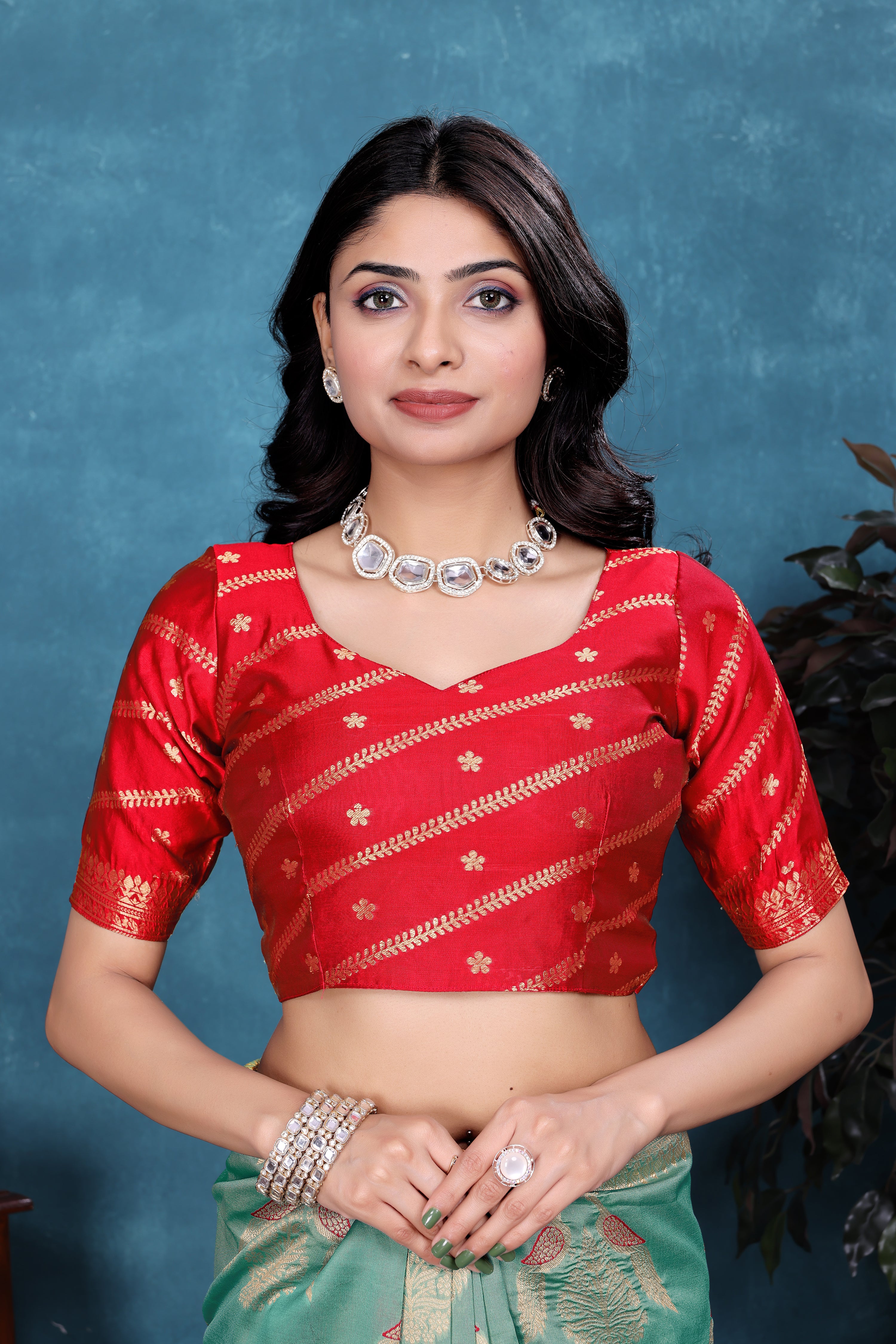 Classic Pista Green Soft Silk Saree with Ethnic Blouse Piece