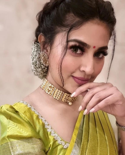 Adorable Light Green Soft Silk Saree With Unique Blouse Piece