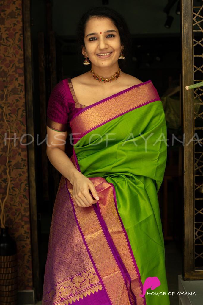 Fantabulous Green Soft Silk Saree With Beautiful Blouse Piece