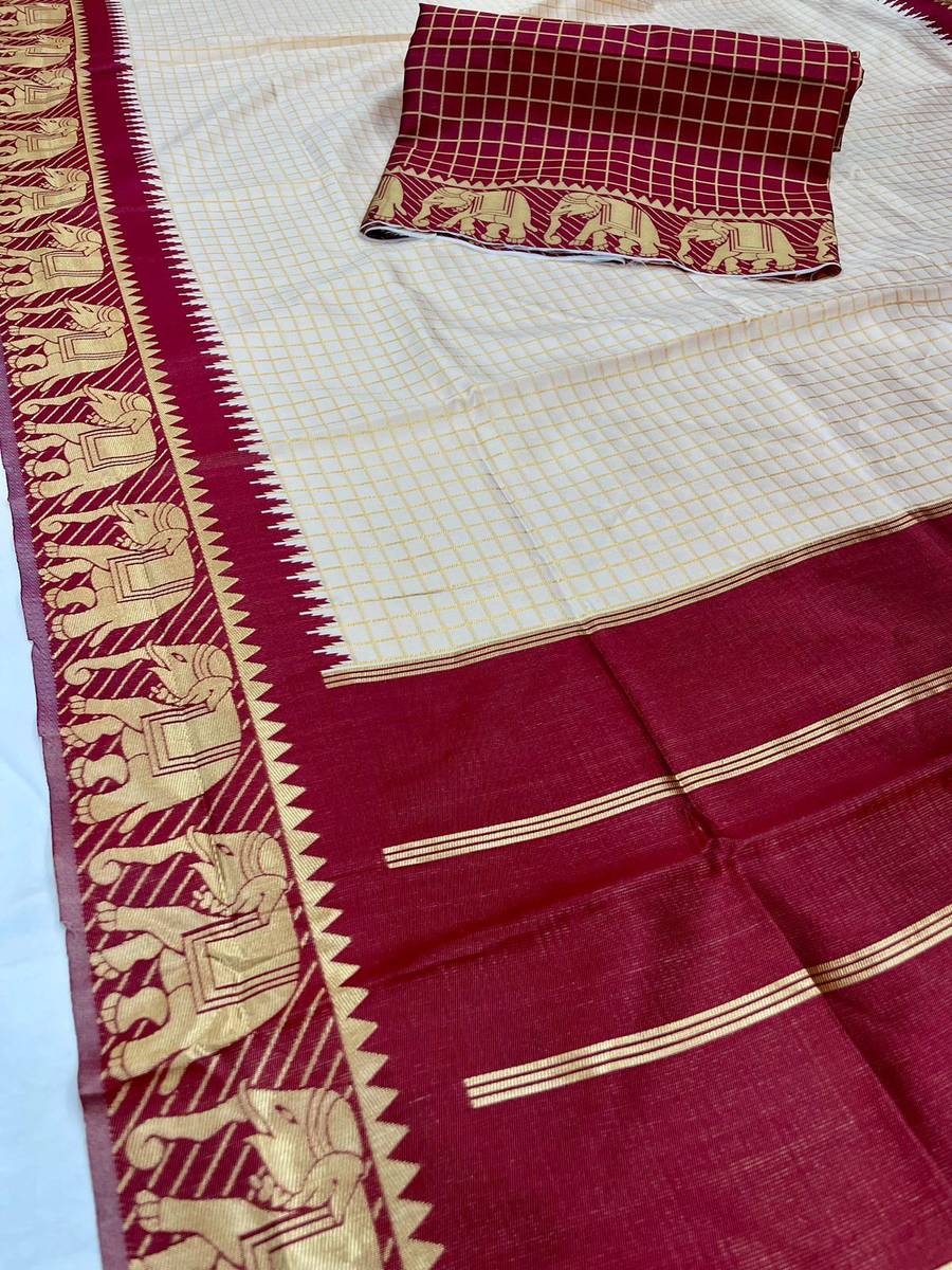 Flaunt Maroon Soft Silk Saree With Supernal Blouse Piece