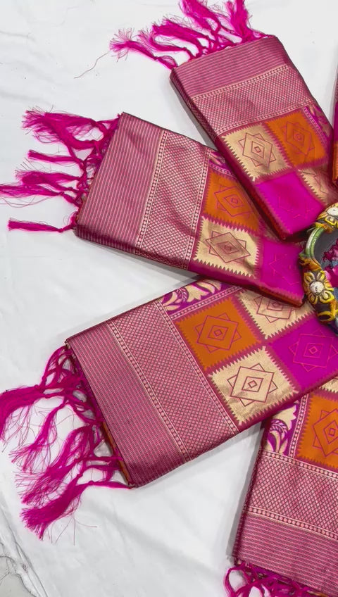 Latest Trend – Beautiful Jacquard Saree