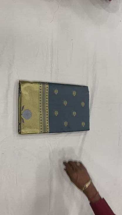 Premium Silk Saree with Lichi Fabric &amp; Zari Border