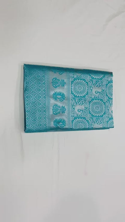 Premium Festival Wear Lichi Silk Saree with Heavy Zari