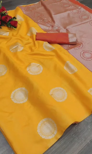 Designer Traditional Lichi Silk Saree with Classic Zari Art