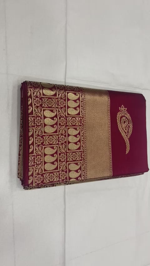 New Arrival Lichi Silk Saree with Unique Zari Weaving