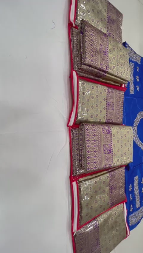 Royal Designer Lichi Silk Saree with Fancy Zari Border