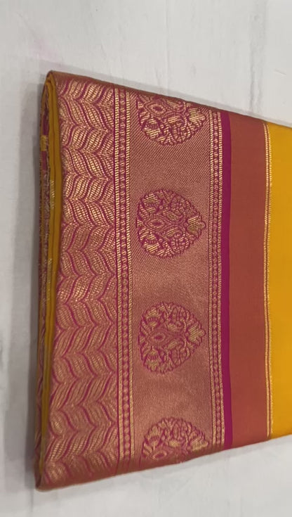Handloom Lichi Silk Saree with Gorgeous Zari