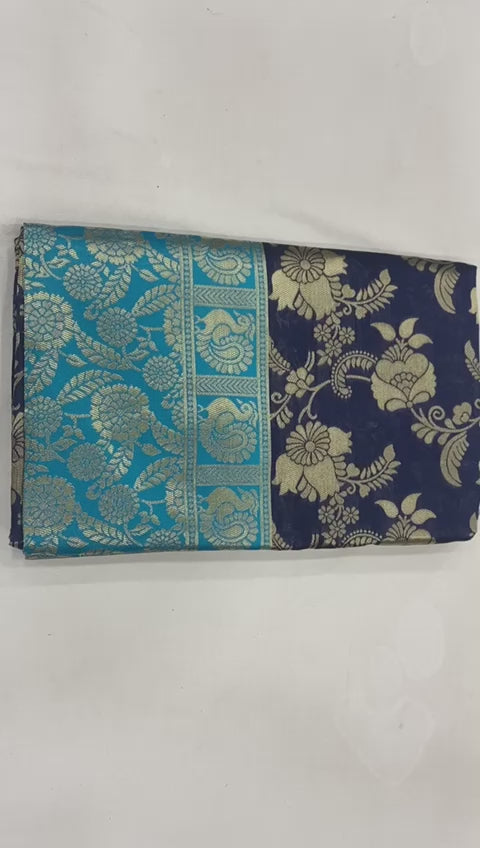 Party Wear Lichi Silk Saree with Elegant Zari Pattern