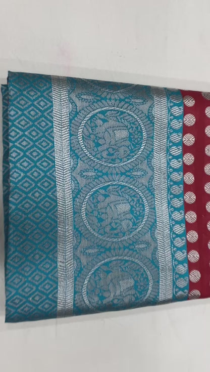 Designer Wear Lichi Silk Saree with Luxurious Zari Finish